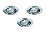 Trio-Leuchten 6890031-06 Bad-Halogen-Einbaustrahler 3x50W GU10 D: 9 cm chrom schwenkbar