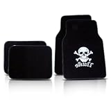 BDK MT-404-SL Carpet Floor Mats Skull Design