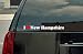 I Love New Hampshire Vinyl Decal - White with a red heart