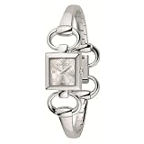 Gucci Women`s YA120508 Tornabuoni Square Silver Dial Watch