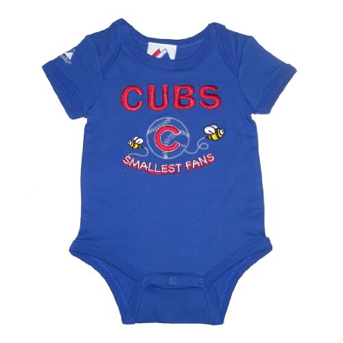Majestic Chicago Cubs MLB Baby / Infant One-Piece Bodysuit / Romper / Onesie (Size: 24)