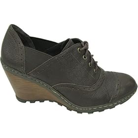 Women's Bass ATWOOD Casual Leather Comfort Classic Oxford Heel Wedge Shoes