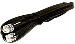 7-FT Universal (HP, Compaq, Lexmark) RJ-11 Telephone/Modem/FAX Cable (Black)