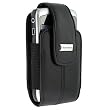 BlackBerry Curve Leather Holster with Swivel Belt Clip (Black)