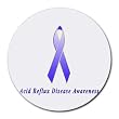 Acid Reflux Disease Awareness Ribbon Round Mouse Pad