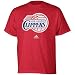 Adidas NBA LA Clippers Retro Logo T-shirts. Authentic NBA T-shirt Red Clippers Team Color.