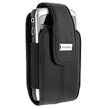 BlackBerry Curve Leather Holster with Swivel Belt Clip (Black)