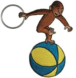 Curious George Embroidered Keychain
