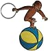 Curious George Embroidered Keychain