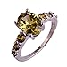 Psiroy Women's 925 Sterling Silver 2ct Perdiot Filled Ring