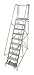 Cotterman 1510R2632A3E10B4W5C1P6 - Rolling Ladder Steel 130In. H. Gray