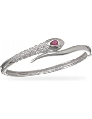 MMA Silver - Rhodium Plated Snake Bangle