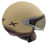 Nexx X60 Rap Cream Brown X-Large Open Face Motorcycle Helmet
