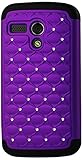 Reiko Diamond hybrid Protector Cover Motorola Moto G BLACK PURPLE - Retail Packaging - Black Purple