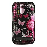 Pink Butterflies Black Protector Case for Motorola Photon 4G MB855
