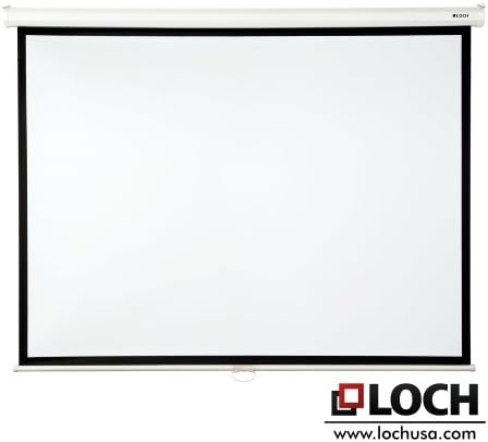 Loch Matte White 100 diagonal Manual Projector Screen with Slow Retraction