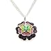 Jewelry : Large Photo Picture Frame Locket with Butterfly Cover Silver-Tone Necklace