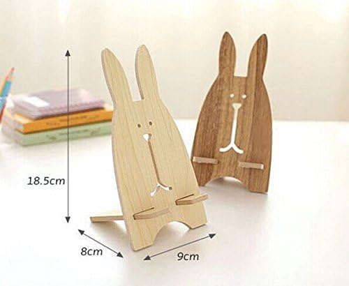 Eshop Mobile Phone Support Mount Holder Creative Wooden Lazy Bed Escaped Panda Support for Mobile Phone, Iphone. Ipad+ Eshop Cable Tie (2pc rabbit holder+e)
