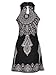 MAKIYO Women's totem pattern Floral Print mini Sleeveless dress Club Dance skirt (Black)