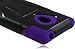For LG Lucid 2 VS870 T-Stand Impact Kickstand Hybrid Double Layer Fusion Cover Case Black/Dark Purple