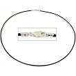 Leather Cord Necklace Black 16"