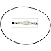 Leather Cord Necklace Black 16"