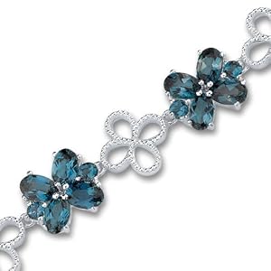 Antique Flower Design 15.00 carats total weight Oval and Round Cut London Blue... by