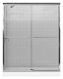 KOHLER K-702204-L-SHP Fluence Frameless Bypass Bath Shower Door, Bright Polished Silver