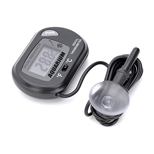 Professional Digital Thermometer For Hydroponics & Aquaculture , Amphibian & Reptile Terrariums , Freshwater Tropical Fish & Saltwater Fish Aquariums , Black (600686532354)