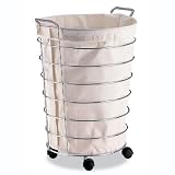 ROLLING CHROME LAUNDRY HAMPER