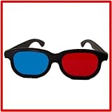Plastic Frame 3D Glasses Red and Blue/Cyan - For 3D DVD and Blu Ray - Anaglyph