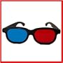 Plastique monture de lunettes 3D rouge et bleu / cyan - Pour la 3D DVD et Blu Ray - Anaglyphe