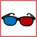 Plastic Frame 3D Glasses Red and Blue/Cyan - For 3D DVD and Blu Ray - Anaglyph