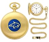 IMAGE OF Montana State Bobcats MSU NCAA Gold Pocket Watch