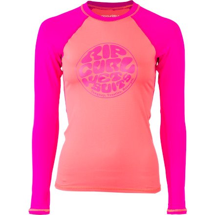 Rip Curl Women's Tidal Wave Long Sleeve Rash Guard, COR, Medium