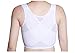 Breathable Super Flat Les Lesbian Compression 3 Rows Central Clasp Chest Binders (XX-Large, White)