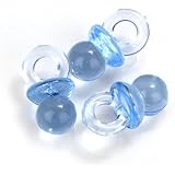 Small Blue Acrylic Baby Pacifier Baby Shower Favors - 144 Pieces