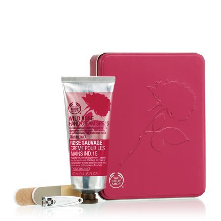 The Body Shop Wild Rose Handy Manicure Set: Hand Cream With SPF 15 + More