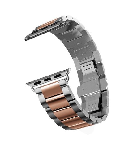 Apple 38mm/ 42mm Watch accessories/ I Watch/ IWatch Band, I Watch Strap, IWatch Metallic Chain, IWatch Buckle Wrist Band for Apple Watch (Stainless Steel Rose 42mm)