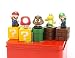 Lujex(TM)5pcs Super Mario Bros LUIGI MARIO Figure Toy with Collectors Iron Box_s-3