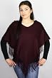 Handmade Poncho - Rich Sonoma Wine (100% Hand-crocheted Border/small to Medium Size) Handmade Poncho - Rich Sonoma Wine (100% Hand-crocheted Border/small to Medium Size)