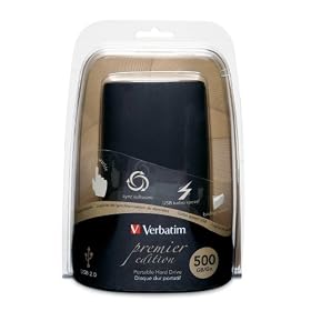 Verbatim Premier Edition 500 GB USB 2.0 Portable External Hard Drive 96777  (Black)
