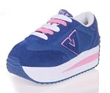 Volatile Inspiration Platform Wedge Womens Shoes Sneakers Blue/Pink