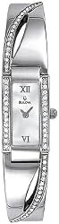 Women's Mother Of Pearl Dial Crystal Bangle Style Link Bracelet