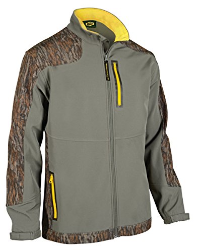 Yukon Gear Men's Windproof Softshell Fleece Jacket, Mossy Oak Bottomland, X-Large