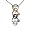 Tri-Color Pearl Floret Rings Pendant w. Silver Chain Necklace (16