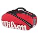 Sports : Wilson Tennistasche Tour Super Six, rot/wei&szlig;