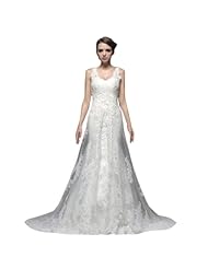 V-neck Tulle Belted  Dress with a Court Train 