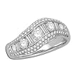 14K White Gold Diamond Ring/Band - 1.00 Ct.