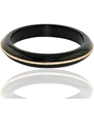 18kt Solid Gold Diamond Pave Bakelite Bangle Bracelet Jewelry
